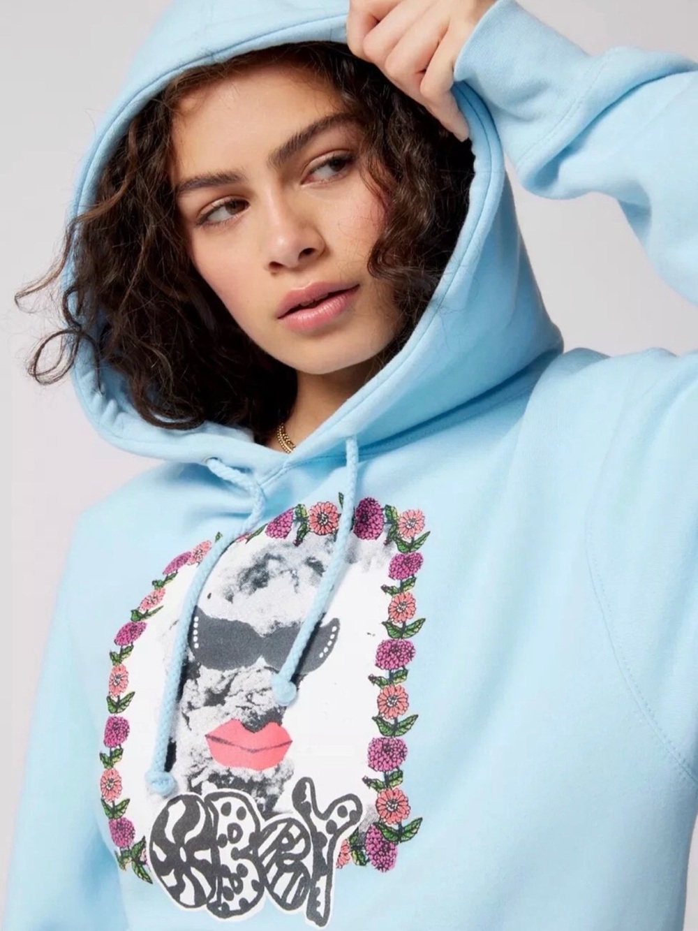 Obey Smoke Show Light blue hoodie